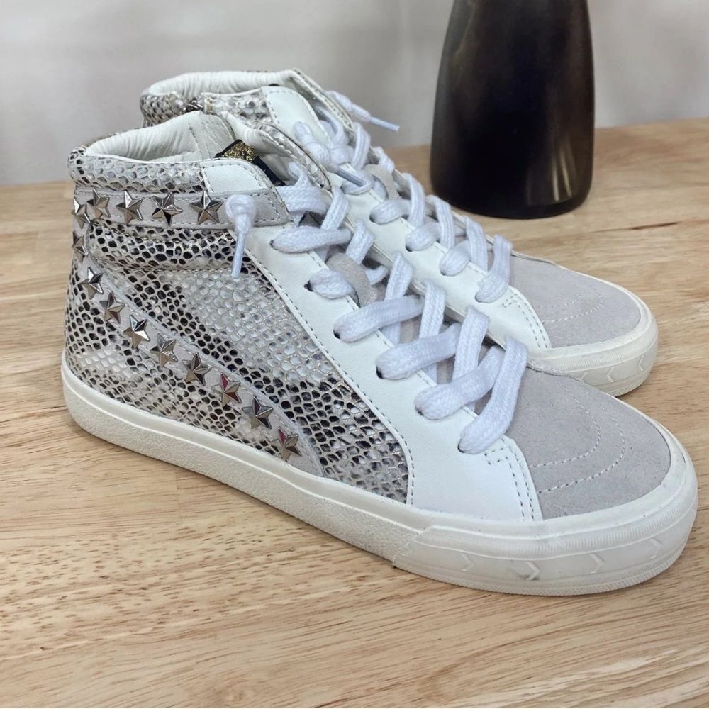 Vintage Havana Dayna High Top Sneakers Python 3 Snake Studded